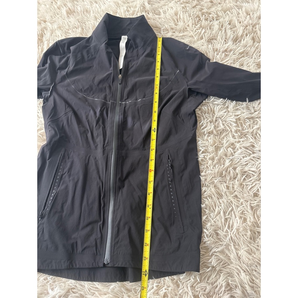 Lululemon‎ Athletica Black Full Zip Jacket Reflective Detail Women Size S - Picture 7 of 8